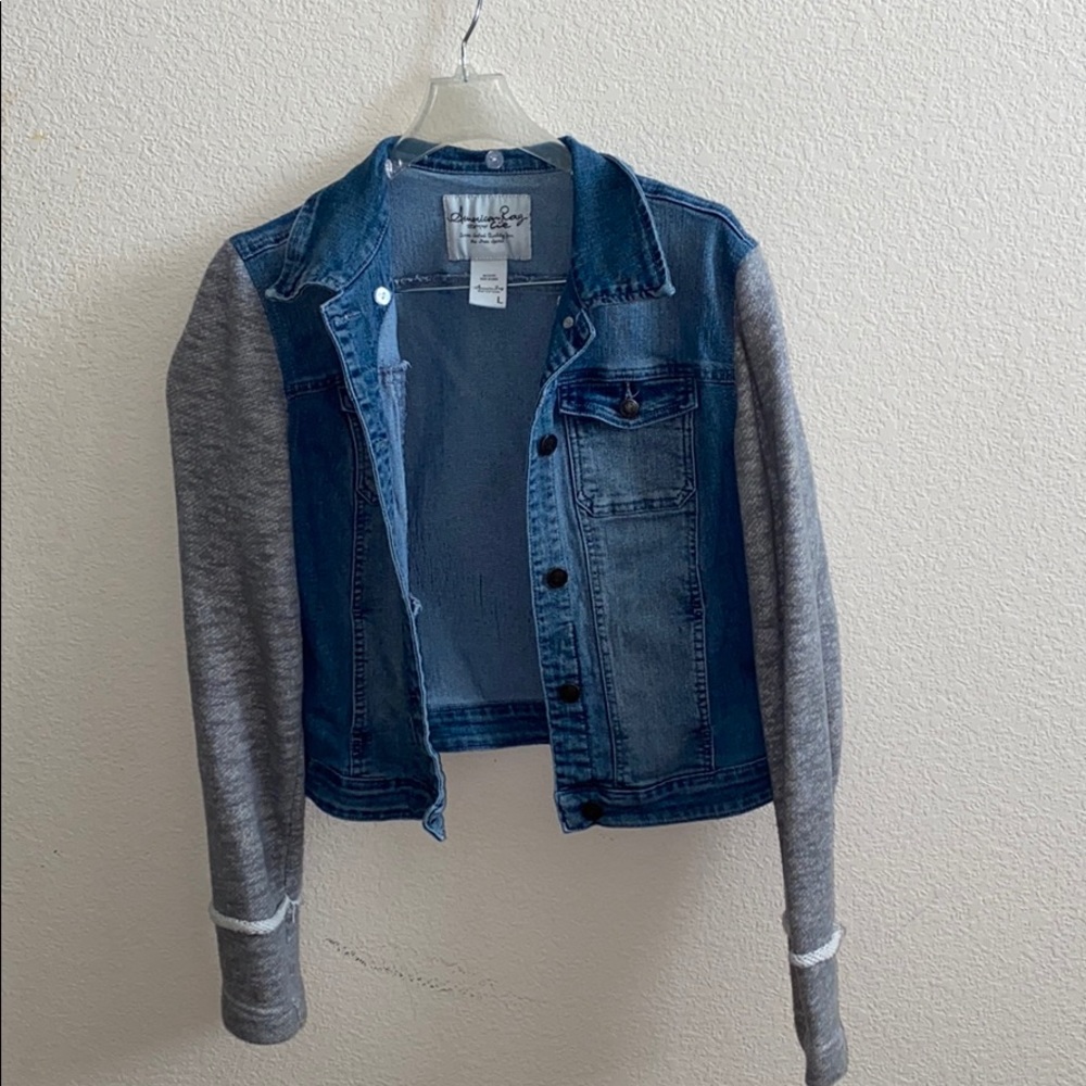 Denim Jacket w/ Cotton Sleeves
